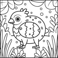 Cute baby animals coloring pages. Cute baby animals outline vector