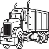 Truck coloring pages for coloring  book. Vehicles coloring pages. Vehicles outline vector