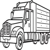 Truck coloring pages for coloring  book. Vehicles coloring pages. Vehicles outline vector