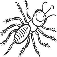 Insects coloring pages for coloring book. Insects outline vector. vector