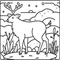 Wild animals coloring pages for coloring book. Wild animal outline vector. vector