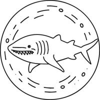 Whale Shark coloring pages. Whale Shark outline for coloring book vector