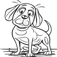 Funny dog coloring pages. Dog coloring pages for coloring book vector