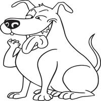 Funny dog coloring pages. Dog coloring pages for coloring book vector