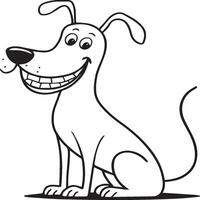 Funny dog coloring pages. Dog coloring pages for coloring book vector