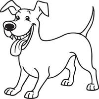 Funny dog coloring pages. Dog coloring pages for coloring book vector