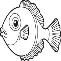 Clownfish coloring pages. Clownfish outline for coloring book vector