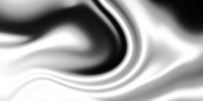 Abstract flowing liquid curve line. Silver black metallic. Modern fluid background. Beautiful Marbling liquify. Black and silver background. Black and white background. vector