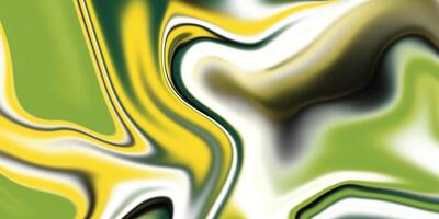 Background with liquid flowing. Colorful green or yellow liquify background. Abstract fluid background texture vector
