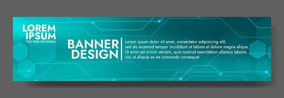 Gradient Digital technology banner. Futuristic banner for various design projects such as websites, presentations, print materials, social media posts vector