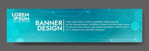 Gradient Digital technology banner. Futuristic banner for various design projects such as websites, presentations, print materials, social media posts vector