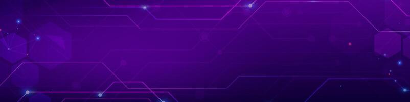 Gradient Digital technology banner. Futuristic banner for various design projects such as websites, presentations, print materials, social media posts vector