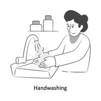 Hand washing Flat Style Design Vector illustration. Stock illustration