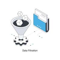 Data Filtration isometric stock illustration. EPS File stock illustration. vector