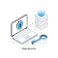 Data Security isometric stock illustration. EPS File stock illustration. vector