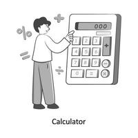 calculadora plano estilo diseño vector ilustración. valores ilustración