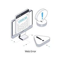 Web Error isometric stock illustration. EPS File stock illustration. vector