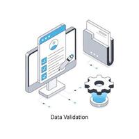 Data validation isometric stock illustration. EPS File stock illustration. vector