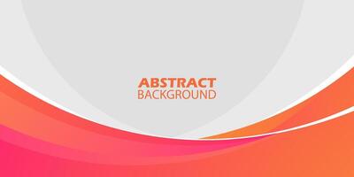 Colorful orange curve geometric business banner on white background design. Creative banner design with curve shape and shadow for template. Simple horizontal banner. Eps10 vector