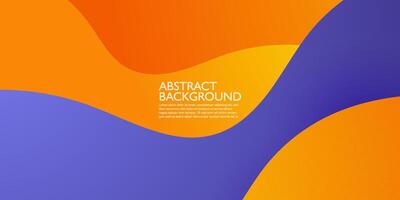 Abstract 3D wave art background design with purple and orange combination for design. Eps10 vector