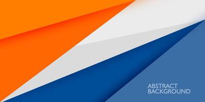 Abstract orange and blue gradient triangle background with shadow. Triangle orange and blue on white background. Eps10 vector