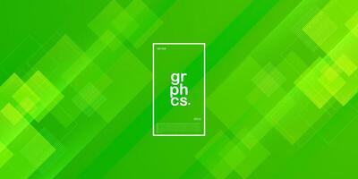 Abstract bright green overlap square pattern background. Background template vector with green papercut shadow and line pattern. Eps10 vector