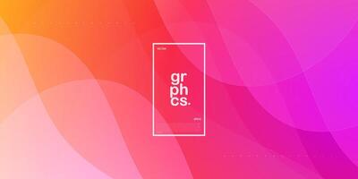 Colorful wave abstract background with gradient pink and orange soft color on background. Wavy lines pattern. Eps10 vector