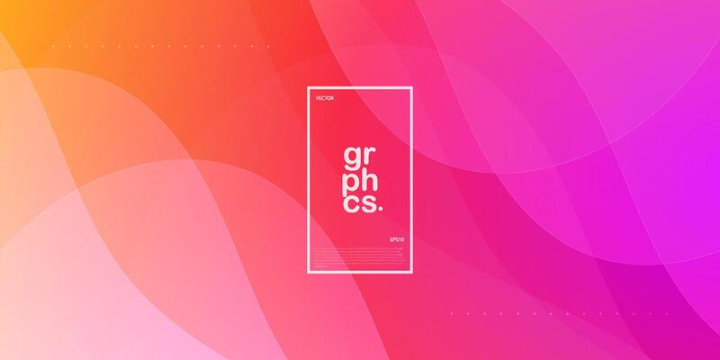 Colorful wave abstract background with gradient pink and orange soft color on background. Wavy lines pattern. Eps10 vector