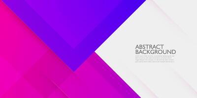 Purple gradient geometric business banner overlap square on white background design. Creative banner design with papercut shapes for template. Simple horizontal banner. Eps10 vector