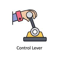 Control Lever vector filled outline icon design illustration. Manufacturing units symbol on White background EPS 10 File