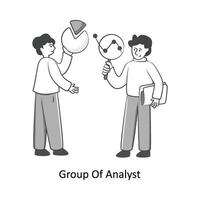 Group Of Analyst Flat Style Design Vector illustration. Stock illustration