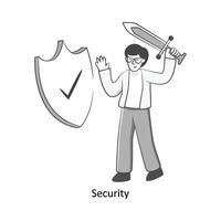 Security Flat Style Design Vector illustration. Stock illustration