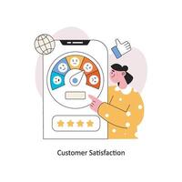 Customer Satisfaction Flat Style Design Vector illustration. Stock illustration