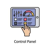 Control Panel vector filled outline icon design illustration. Manufacturing units symbol on White background EPS 10 File