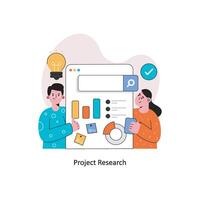 Project Research  Flat Style Design Vector illustration. Stock illustration