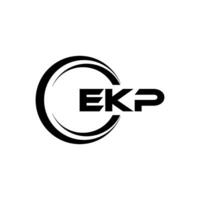 EKP Letter Logo Design, Inspiration for a Unique Identity. Modern Elegance and Creative Design. Watermark Your Success with the Striking this Logo. vector