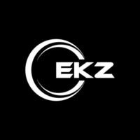 EKZ Letter Logo Design, Inspiration for a Unique Identity. Modern Elegance and Creative Design. Watermark Your Success with the Striking this Logo. vector