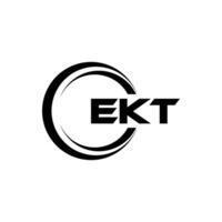 EKT Letter Logo Design, Inspiration for a Unique Identity. Modern Elegance and Creative Design. Watermark Your Success with the Striking this Logo. vector