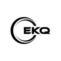 EKQ Letter Logo Design, Inspiration for a Unique Identity. Modern Elegance and Creative Design. Watermark Your Success with the Striking this Logo. vector