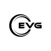 EVG Letter Logo Design, Inspiration for a Unique Identity. Modern Elegance and Creative Design. Watermark Your Success with the Striking this Logo. vector