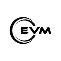 EVM Letter Logo Design, Inspiration for a Unique Identity. Modern Elegance and Creative Design. Watermark Your Success with the Striking this Logo. vector