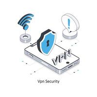 Vpn Security isometric stock illustration. EPS File stock illustration. vector