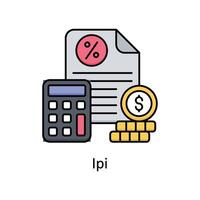 Ipi vector filled outline icon design illustration. Manufacturing units symbol on White background EPS 10 File