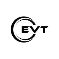 EVT Letter Logo Design, Inspiration for a Unique Identity. Modern Elegance and Creative Design. Watermark Your Success with the Striking this Logo. vector