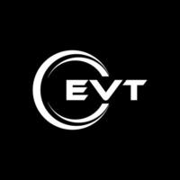 EVT Letter Logo Design, Inspiration for a Unique Identity. Modern Elegance and Creative Design. Watermark Your Success with the Striking this Logo. vector