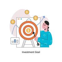 Investment Goal Flat Style Design Vector illustration. Stock illustration
