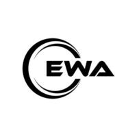 ewa letra logo diseño, inspiración para un único identidad. moderno elegancia y creativo diseño. filigrana tu éxito con el sorprendentes esta logo. vector