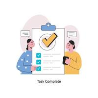 Task Complete Flat Style Design Vector illustration. Stock illustration