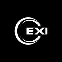 EXI Letter Logo Design, Inspiration for a Unique Identity. Modern Elegance and Creative Design. Watermark Your Success with the Striking this Logo. vector