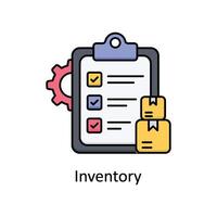 Inventory vector filled outline icon design illustration. Manufacturing units symbol on White background EPS 10 File